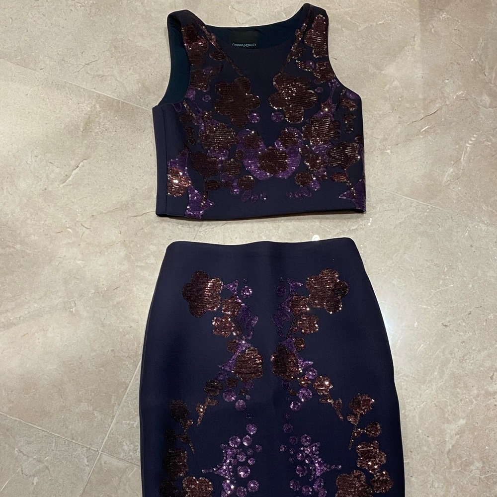 Cynthia Rowley top and skirt outfit
